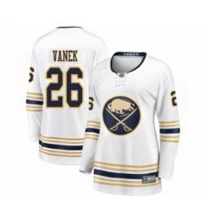 Women's Buffalo Sabres #26 Thomas Vanek Fanatics Branded White 50th Season Breakaway Hockey Jersey