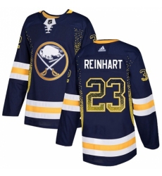 Men's Adidas Buffalo Sabres #23 Sam Reinhart Authentic Navy Blue Drift Fashion NHL Jersey