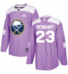 Men's Adidas Buffalo Sabres #23 Sam Reinhart Authentic Purple Fights Cancer Practice NHL Jersey