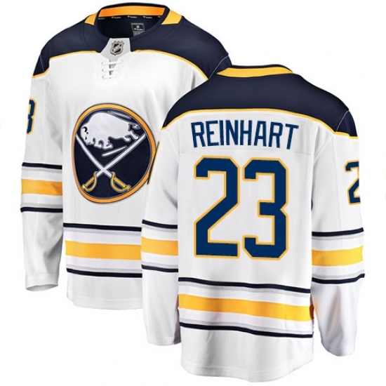Men's Buffalo Sabres #23 Sam Reinhart Fanatics Branded White Away Breakaway NHL Jersey Men's Buffalo Sabres #23 Sam Reinhart Fanatics Branded White Away Breakaway NHL Jersey