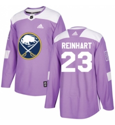 Youth Adidas Buffalo Sabres #23 Sam Reinhart Authentic Purple Fights Cancer Practice NHL Jersey