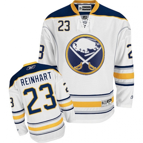 Youth Reebok Buffalo Sabres #23 Sam Reinhart Authentic White Away NHL Jersey Youth Reebok Buffalo Sabres #23 Sam Reinhart Authentic White Away NHL Jersey