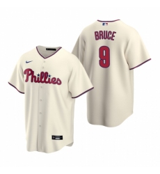 Men's Nike Philadelphia Phillies #9 Jay Bruce Cream Alternate Stitched Baseball Jersey