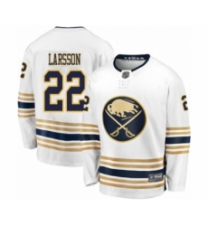 Men's Buffalo Sabres #22 Johan Larsson Fanatics Branded White 50th Season Breakaway Hockey Jersey