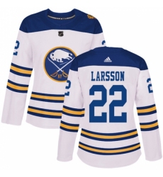 Women's Adidas Buffalo Sabres #22 Johan Larsson Authentic White 2018 Winter Classic NHL Jersey