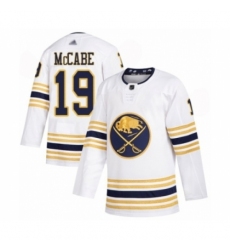 Men's Buffalo Sabres #19 Jake McCabe Authentic White 50th Season Hockey Jersey