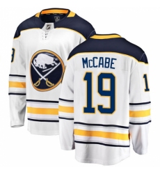 Men's Buffalo Sabres #19 Jake McCabe Fanatics Branded White Away Breakaway NHL Jersey