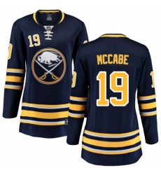 Women's Buffalo Sabres #19 Jake McCabe Fanatics Branded Navy Blue Home Breakaway NHL Jersey
