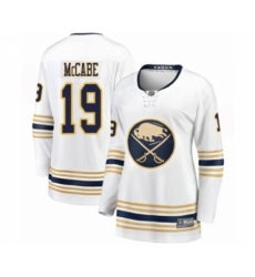 Women's Buffalo Sabres #19 Jake McCabe Fanatics Branded White 50th Season Breakaway Hockey Jersey