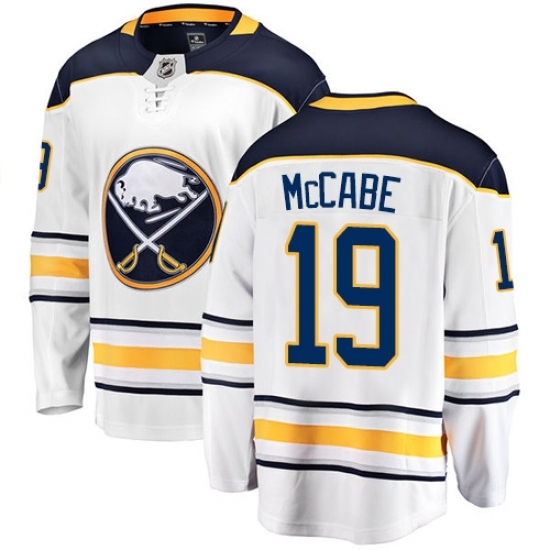 Youth Buffalo Sabres #19 Jake McCabe Fanatics Branded White Away Breakaway NHL Jersey Youth Buffalo Sabres #19 Jake McCabe Fanatics Branded White Away Breakaway NHL Jersey
