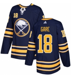 Men's Adidas Buffalo Sabres #18 Danny Gare Premier Navy Blue Home NHL Jersey
