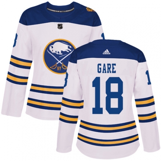 Women's Adidas Buffalo Sabres #18 Danny Gare Authentic White 2018 Winter Classic NHL Jersey Women's Adidas Buffalo Sabres #18 Danny Gare Authentic White 2018 Winter Classic NHL Jersey