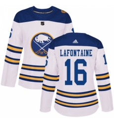 Women's Adidas Buffalo Sabres #16 Pat Lafontaine Authentic White 2018 Winter Classic NHL Jersey