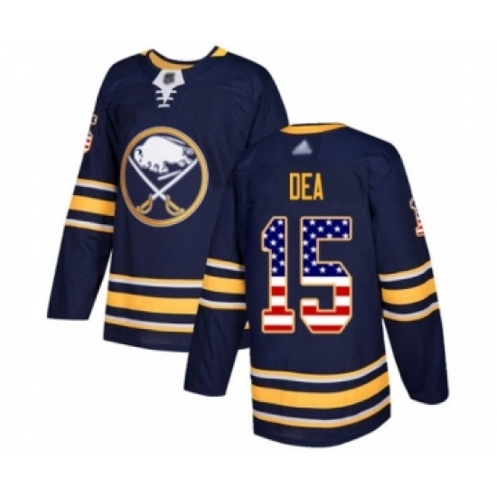 Youth Buffalo Sabres #15 Jean-Sebastien Dea Authentic Navy Blue USA Flag Fashion Hockey Jersey Youth Buffalo Sabres #15 Jean-Sebastien Dea Authentic Navy Blue USA Flag Fashion Hockey Jersey