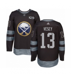 Men's Buffalo Sabres #13 Jimmy Vesey Authentic Black 1917-2017 100th Anniversary Hockey Jersey Men's Buffalo Sabres #13 Jimmy Vesey Authentic Black 1917-2017 100th Anniversary Hockey Jersey