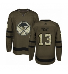 Youth Buffalo Sabres #13 Jimmy Vesey Authentic Green Salute to Service Hockey Jersey