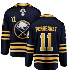 Men's Buffalo Sabres #11 Gilbert Perreault Fanatics Branded Navy Blue Home Breakaway NHL Jersey