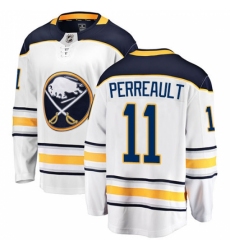 Men's Buffalo Sabres #11 Gilbert Perreault Fanatics Branded White Away Breakaway NHL Jersey