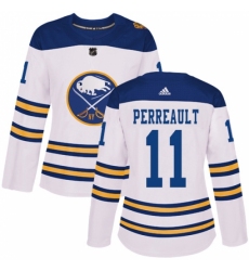 Women's Adidas Buffalo Sabres #11 Gilbert Perreault Authentic White 2018 Winter Classic NHL Jersey
