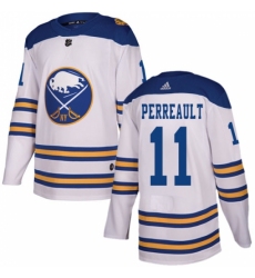 Youth Adidas Buffalo Sabres #11 Gilbert Perreault Authentic White 2018 Winter Classic NHL Jersey