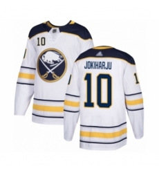 Men's Buffalo Sabres #10 Henri Jokiharju Authentic White Away Hockey Jersey