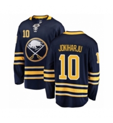 Men's Buffalo Sabres #10 Henri Jokiharju Fanatics Branded Navy Blue Home Breakaway Hockey Jersey