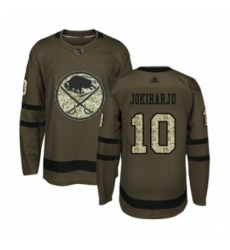 Youth Buffalo Sabres #10 Henri Jokiharju Authentic Green Salute to Service Hockey Jersey