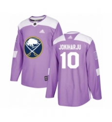 Youth Buffalo Sabres #10 Henri Jokiharju Authentic Purple Fights Cancer Practice Hockey Jersey