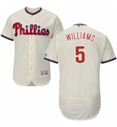 Men's Majestic Philadelphia Phillies #5 Nick Williams Cream Flexbase Authentic Collection MLB Jersey