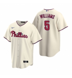 Men's Nike Philadelphia Phillies #5 Nick Williams Cream Alternate Stitched Baseball Jersey