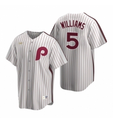 Men's Nike Philadelphia Phillies #5 Nick Williams White Cooperstown Collection Home Stitched Baseball Jersey