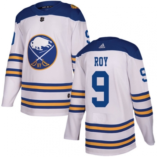 Men's Adidas Buffalo Sabres #9 Derek Roy Authentic White 2018 Winter Classic NHL Jersey Men's Adidas Buffalo Sabres #9 Derek Roy Authentic White 2018 Winter Classic NHL Jersey