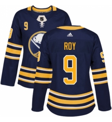 Women's Adidas Buffalo Sabres #9 Derek Roy Authentic Navy Blue Home NHL Jersey