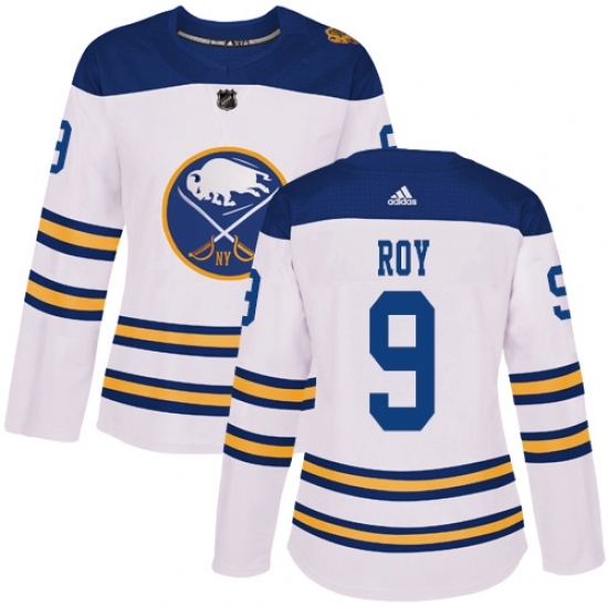 Women's Adidas Buffalo Sabres #9 Derek Roy Authentic White 2018 Winter Classic NHL Jersey Women's Adidas Buffalo Sabres #9 Derek Roy Authentic White 2018 Winter Classic NHL Jersey