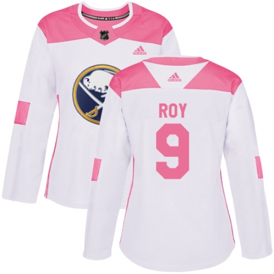 Women's Adidas Buffalo Sabres #9 Derek Roy Authentic White/Pink Fashion NHL Jersey Women's Adidas Buffalo Sabres #9 Derek Roy Authentic White/Pink Fashion NHL Jersey