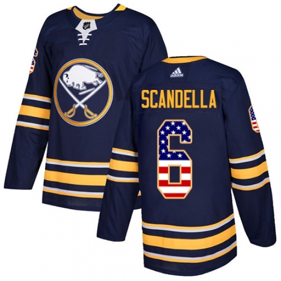 Men's Adidas Buffalo Sabres #6 Marco Scandella Authentic Navy Blue USA Flag Fashion NHL Jersey Men's Adidas Buffalo Sabres #6 Marco Scandella Authentic Navy Blue USA Flag Fashion NHL Jersey