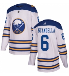 Men's Adidas Buffalo Sabres #6 Marco Scandella Authentic White 2018 Winter Classic NHL Jersey