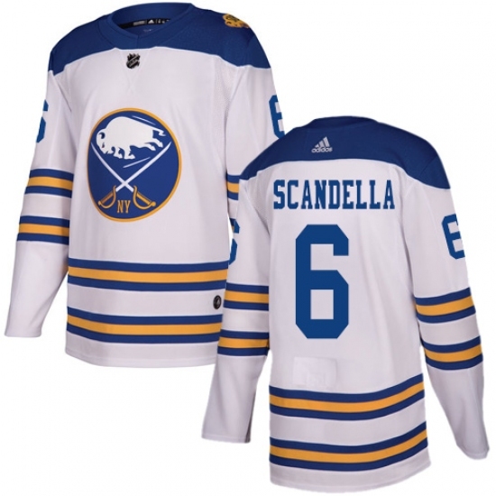 Men's Adidas Buffalo Sabres #6 Marco Scandella Authentic White 2018 Winter Classic NHL Jersey Men's Adidas Buffalo Sabres #6 Marco Scandella Authentic White 2018 Winter Classic NHL Jersey