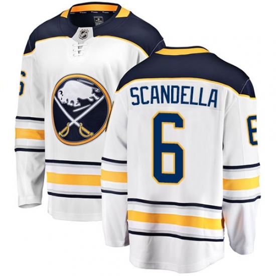 Men's Buffalo Sabres #6 Marco Scandella Fanatics Branded White Away Breakaway NHL Jersey Men's Buffalo Sabres #6 Marco Scandella Fanatics Branded White Away Breakaway NHL Jersey