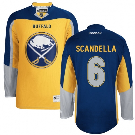 Men's Reebok Buffalo Sabres #6 Marco Scandella Authentic Gold New Third NHL Jersey Men's Reebok Buffalo Sabres #6 Marco Scandella Authentic Gold New Third NHL Jersey