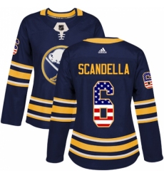 Women's Adidas Buffalo Sabres #6 Marco Scandella Authentic Navy Blue USA Flag Fashion NHL Jersey Women's Adidas Buffalo Sabres #6 Marco Scandella Authentic Navy Blue USA Flag Fashion NHL Jersey