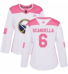 Women's Adidas Buffalo Sabres #6 Marco Scandella Authentic White/Pink Fashion NHL Jersey Women's Adidas Buffalo Sabres #6 Marco Scandella Authentic White/Pink Fashion NHL Jersey