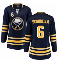Women's Buffalo Sabres #6 Marco Scandella Fanatics Branded Navy Blue Home Breakaway NHL Jersey