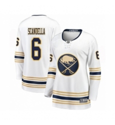 Women's Buffalo Sabres #6 Marco Scandella Fanatics Branded White 50th Season Breakaway Hockey Jersey