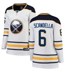 Women's Buffalo Sabres #6 Marco Scandella Fanatics Branded White Away Breakaway NHL Jersey