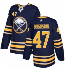 Men's Adidas Buffalo Sabres #47 Zach Bogosian Authentic Navy Blue Home NHL Jersey