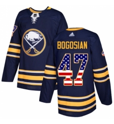 Men's Adidas Buffalo Sabres #47 Zach Bogosian Authentic Navy Blue USA Flag Fashion NHL Jersey