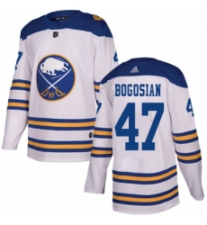 Men's Adidas Buffalo Sabres #47 Zach Bogosian Authentic White 2018 Winter Classic NHL Jersey