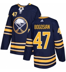 Men's Adidas Buffalo Sabres #47 Zach Bogosian Premier Navy Blue Home NHL Jersey