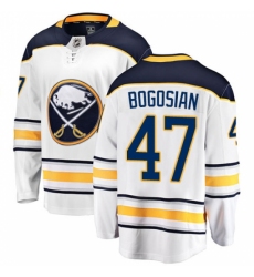 Men's Buffalo Sabres #47 Zach Bogosian Fanatics Branded White Away Breakaway NHL Jersey